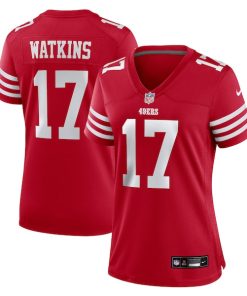 Jordan Watkins San Francisco 49ers Nike Women's Team Game Jersey -  Scarlet