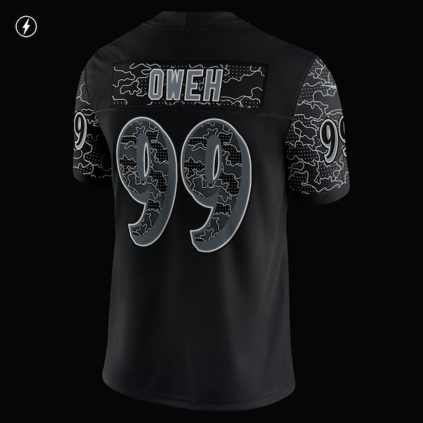 Odafe Oweh Baltimore Ravens Nike RFLCTV Limited Jersey - Black - Image 7