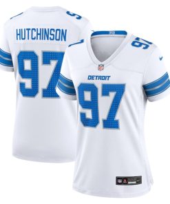 Alternative view of Aidan Hutchinson Detroit Lions Nike Women's Game Jersey - White