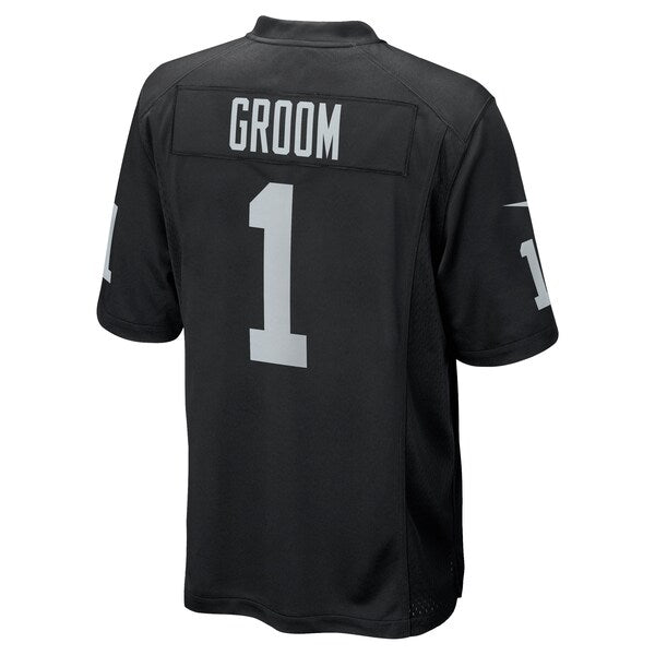 Number 1 Groom Las Vegas Raiders Nike Game Jersey - Black - Image 3