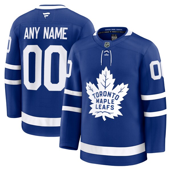 Toronto Maple Leafs Home Premium Custom Jersey - Blue/Black/White - Image 3
