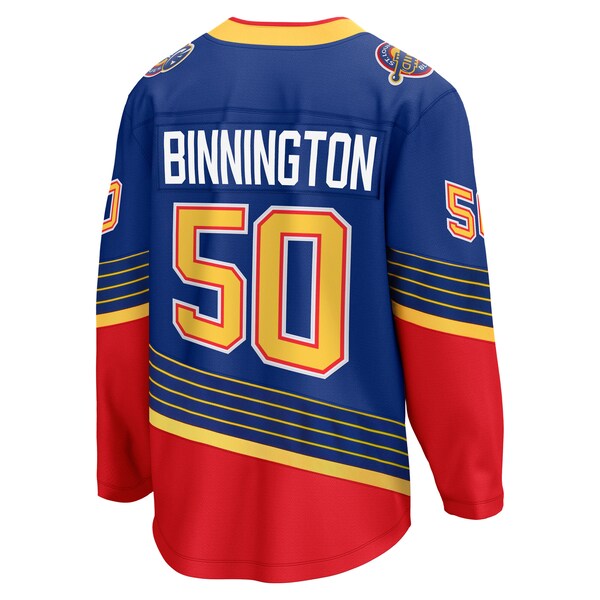 Jordan Binnington St. Louis Blues Breakaway Jersey - Royal/White/Blue - Image 4