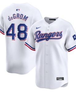 Jacob deGrom Texas Rangers Nike Home Limited Player Jersey - White/Gray
