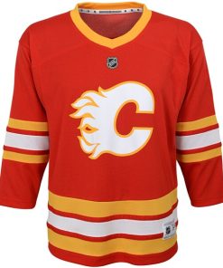 Alternative view of Calgary Flames Preschool Team Home Replica Custom Jersey - Red