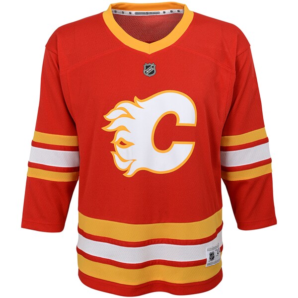 Calgary Flames Preschool Team Home Replica Custom Jersey - Red - Image 2