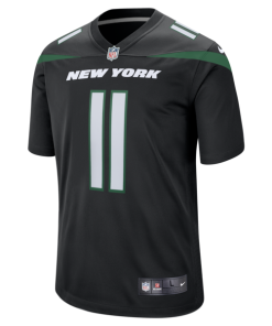 Alternative view of Jermaine Johnson II New York Jets Nike Alternate Game Jersey - Stealth Black