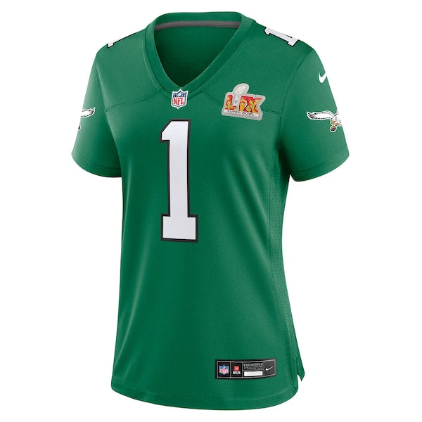 Jalen Hurts Philadelphia Eagles Nike Women's Super Bowl LIX 2nd Alternate Game Jersey - Kelly Green - Image 2
