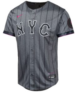 Alternative view of Pete Alonso New York Mets Nike Youth 2024 City Connect Limited Player Jersey - Graphite