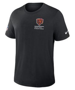 Alternative view of Chicago Bears Nike 2025 NFL Crucial Catch Tri-Blend Dri-FIT T-Shirt - Black