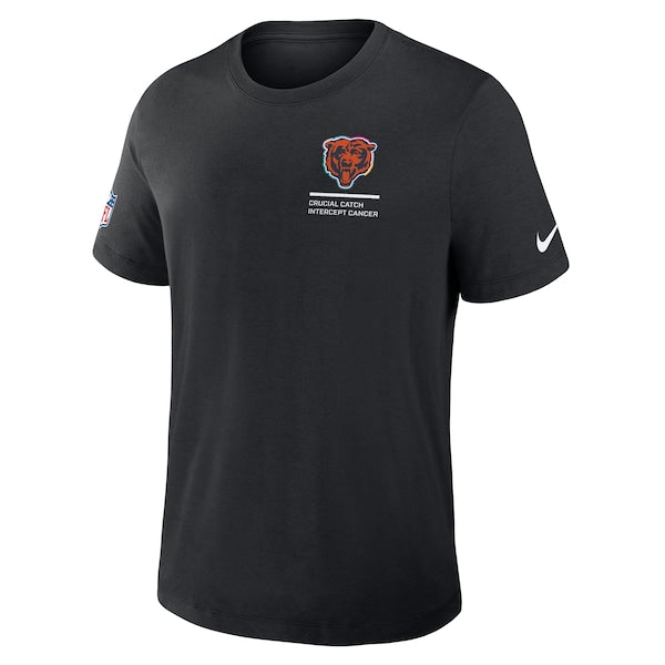 Chicago Bears Nike 2025 NFL Crucial Catch Tri-Blend Dri-FIT T-Shirt - Black - Image 2