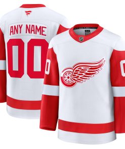 Alternative view of Detroit Red Wings  Home Premium Custom Jersey - Red/White