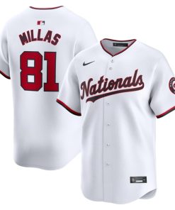 Drew Millas Washington Nationals Nike Home Limited Player Jersey - White