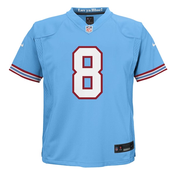 Will Levis Tennessee Titans Nike Toddler Alternate Oilers Throwback Game Jersey - Light Blue/Navy - Image 3