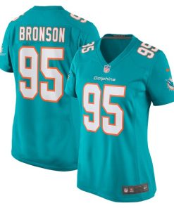 Josiah Bronson Miami Dolphins Nike Women's Home Game Player Jersey - Aqua