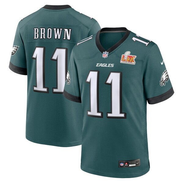 A.J. Brown Philadelphia Eagles Nike Super Bowl LIX Game Player Jersey - Midnight Green - Image 2