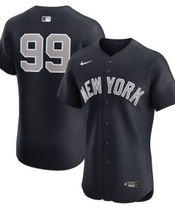 Alternative view of Aaron Judge New York Yankees Nike Alternate 1 Elite Player Jersey - Navy