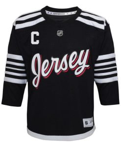 Alternative view of Nico Hischier New Jersey Devils Preschool 2021/22 Alternate Replica Player Jersey - Black