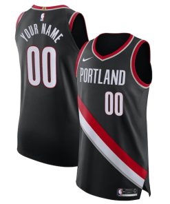 Portland Trail Blazers Nike 2020/21 Authentic Custom Jersey Black - Icon Edition