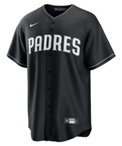 Alternative view of Manny Machado San Diego Padres Nike Lights Out Replica Player Jersey - Black