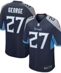 Eddie George Tennessee Titans Nike Game Retired Player Jersey - Navy/Light Blue