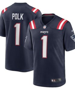 Ja'Lynn Polk New England Patriots Nike Team Game Jersey -  Navy