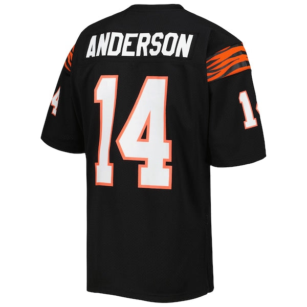 Ken Anderson Cincinnati Bengals 1981 Authentic Throwback Retired Player Jersey - Black - Image 3