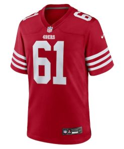 Alternative view of Matt Hennessy San Francisco 49ers Nike Team Game Jersey -  Scarlet