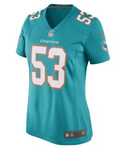 Alternative view of Cameron Goode Miami Dolphins Nike Women's Game Player Jersey - Aqua