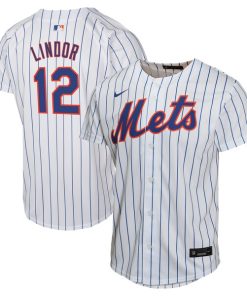 Francisco Lindor New York Mets Nike Youth Home Game Player Jersey - White