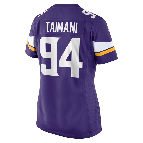 Taki Taimani Minnesota Vikings Nike Women's Game Jersey - Purple - Image 4