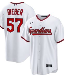Shane Bieber Cleveland Guardians Nike Home Replica Jersey - White