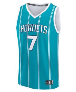 Alternative view of Kon Knueppel Charlotte Hornets  Youth 2025 NBA Draft First Round Pick Fast Break Replica Jersey - Icon Edition - Teal