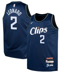 Kawhi Leonard LA Clippers Nike Youth  Swingman Replica Jersey - City Edition - Navy