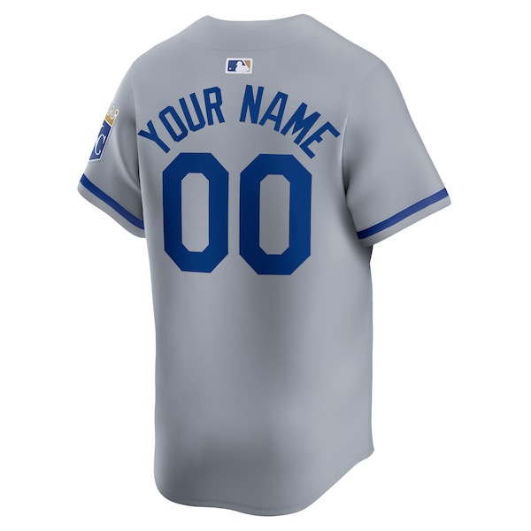 Kansas City Royals Nike Away Limited Custom Jersey - Gray - Image 3