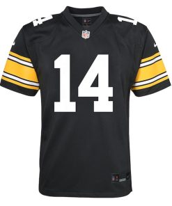 Alternative view of George Pickens Pittsburgh Steelers Nike Youth Game Jersey - Black