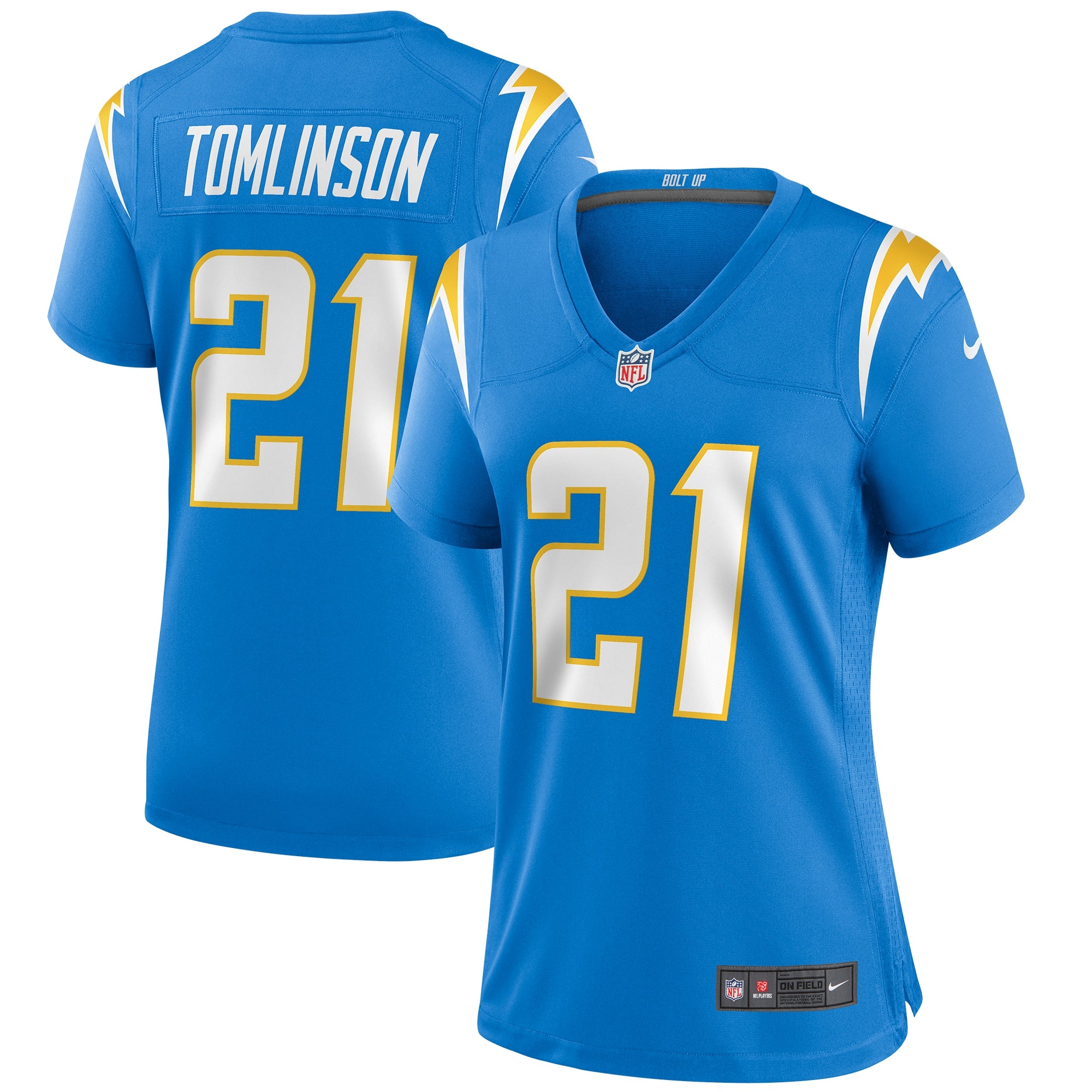LaDainian Tomlinson Los Angeles Chargers Nike Women's Retired Game Jersey - Royal/Navy/Powder Blue - Image 6