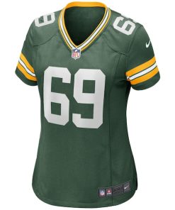 Alternative view of David Bakhtiari Green Bay Packers Nike Women's Game Player Jersey - Green