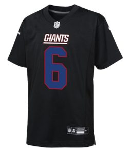 Alternative view of Jaxson Dart New York Giants Nike Youth Fashion Game Jersey - Carbon Black