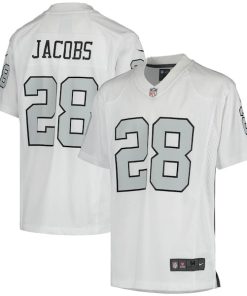 Alternative view of Josh Jacobs Las Vegas Raiders Nike Youth Color Rush Game Jersey - White/Black