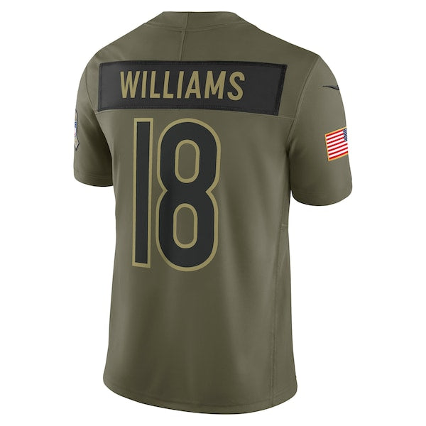 Caleb Williams Chicago Bears Nike 2025 Salute to Service Limited Jersey - Olive - Image 3