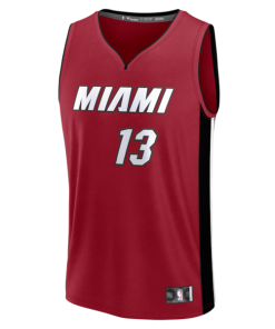 Alternative view of Bam Adebayo Miami Heat  Fast Break Replica Player Jersey - Statement Edition - Red