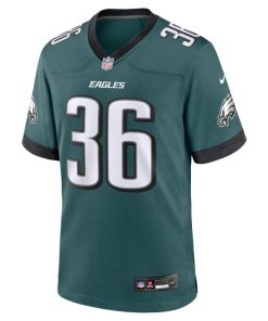 Alternative view of Tristin McCollum Philadelphia Eagles Nike Team Game Jersey - Midnight Green