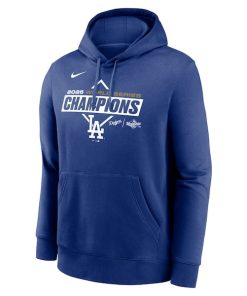 Alternative view of Los Angeles Dodgers Nike 2025 World Series Champions Logo Home Plate Hoodie - Royal