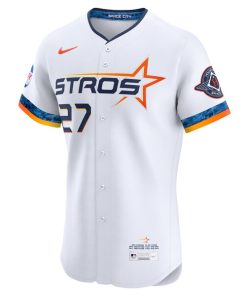 Alternative view of Jose Altuve Houston Astros Nike 2025 City Connect Elite Player Jersey - White
