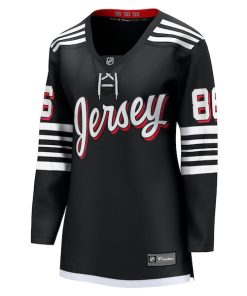 Alternative view of Jack Hughes New Jersey Devils  Women's Alternate Premier Breakaway Player Jersey - Black