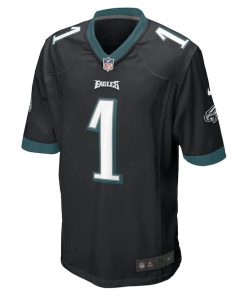 Alternative view of Jalen Hurts Philadelphia Eagles Nike Game Jersey - Black