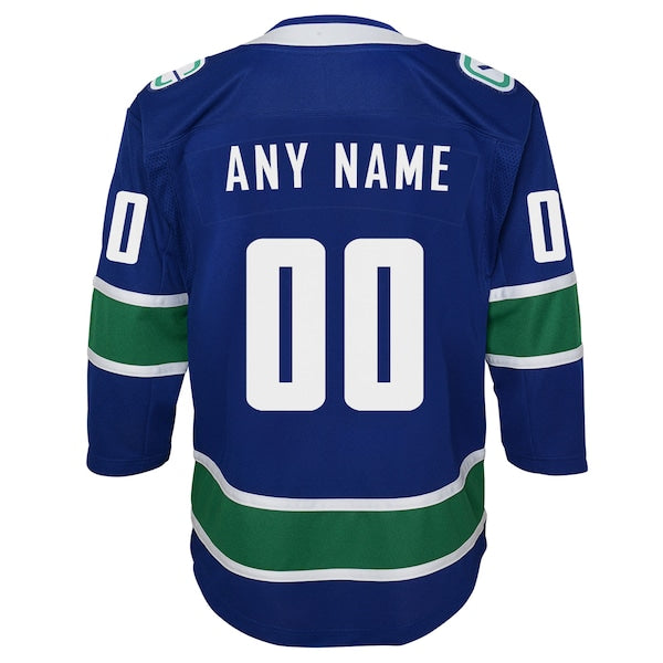 Vancouver Canucks Youth Premier Custom Jersey - Blue - Image 3