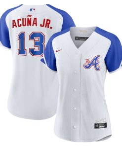 Ronald Acu?a Jr. Atlanta Braves Nike Women's 2023 City Connect Replica Player Jersey - White