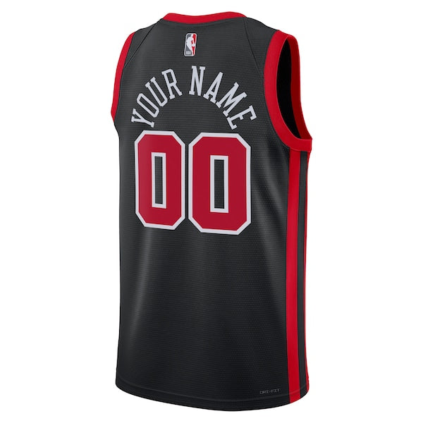 Chicago Bulls Nike Unisex 2023/24 Custom Swingman Jersey - Black - City Edition - Image 3