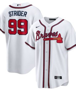 Spencer Strider Atlanta Braves Nike Replica Player Jersey - White